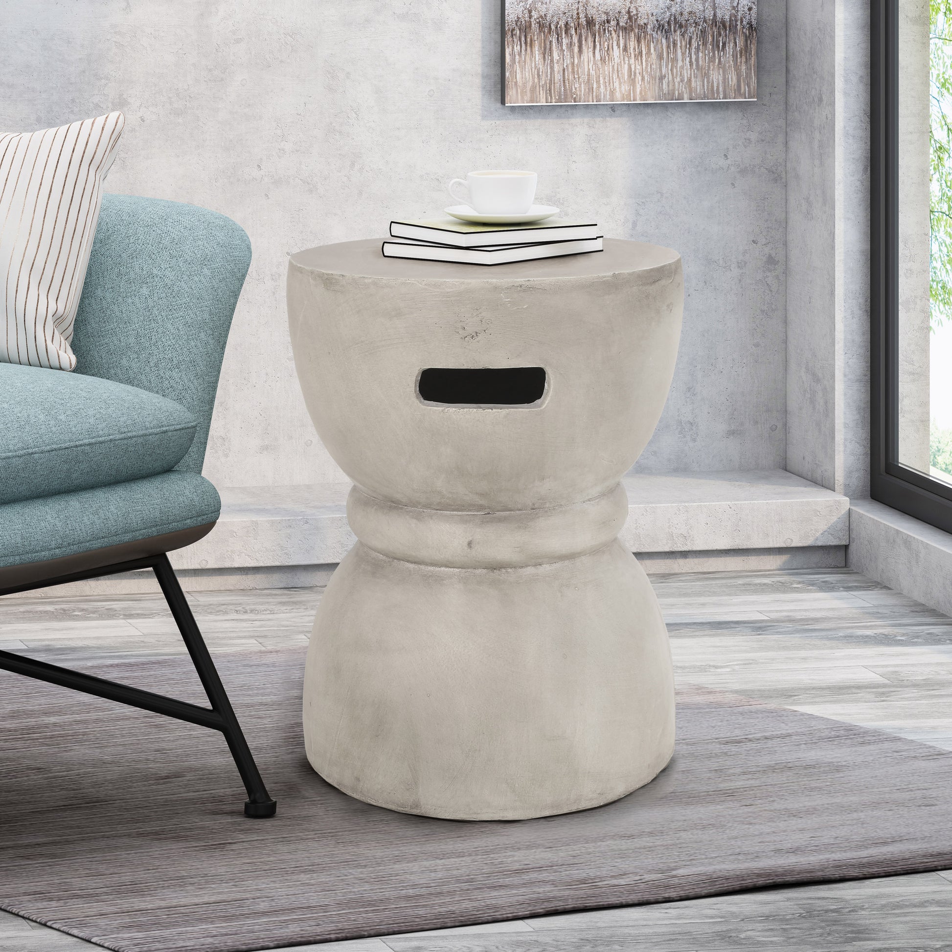 Side Table Grey Concrete