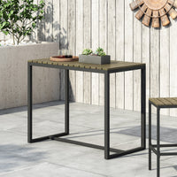 Ezra Bar Table Grey Black Acacia Wood