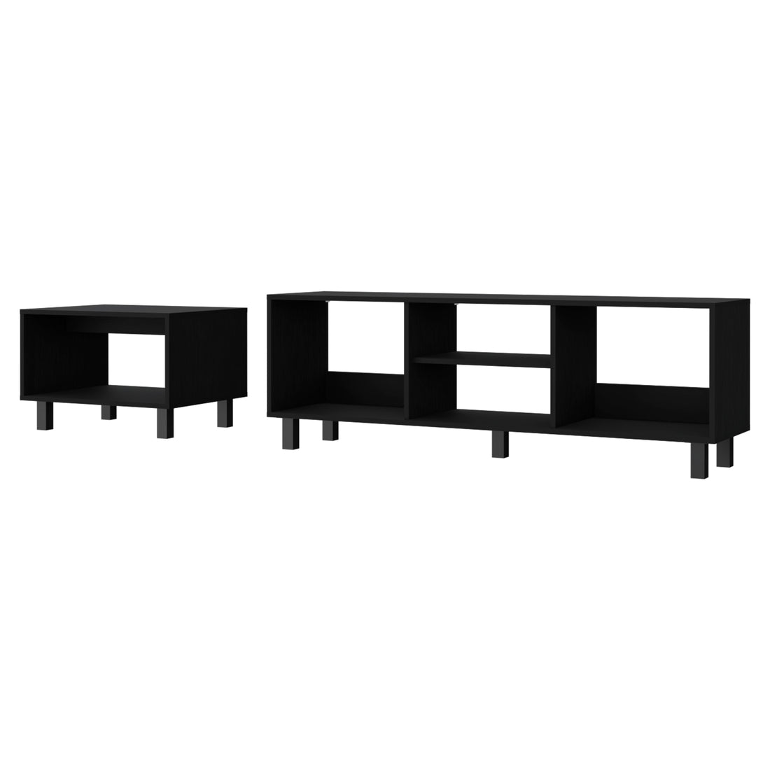 Hoven 2 Piece Living Room Set With Tv Rack And