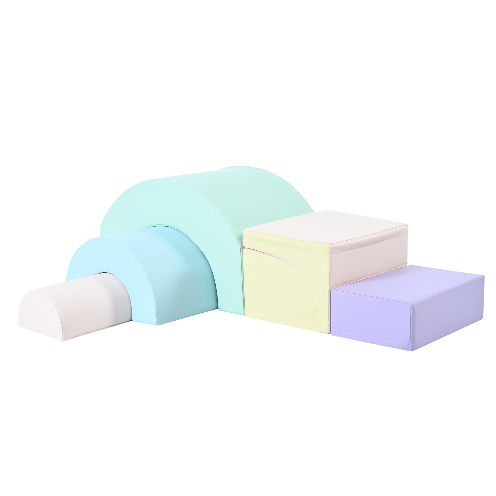5 Piece Kids Climbing Toys For Toddlers, Foam Climbing Blocks For Babies, Kids Crawling And Climbing Indoor Active Play Structure Colorful Under 50 Lbs Cute Foam 1 To 2 Years Pu Indoor