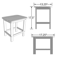 Hdpe Compact Side Table, Perfect For Indoor Outdoor Use, Ultra Durable Weather Resistant Design, Green Light Green Hdpe