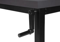 Computer Desk, Home Office, Standing, Adjustable, 48"L, Work, Laptop, Grey Laminate, Black Metal, Contemporary, Modern Grey Particle Board