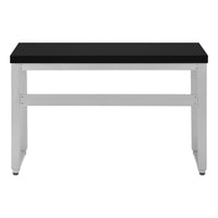 Computer Desk, Home Office, Standing, Adjustable, 48"L, Work, Laptop, Black Laminate, Grey Metal, Contemporary, Modern Black Particle Board