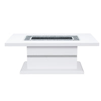 Ariya White Coffee Table White Rubber Wood