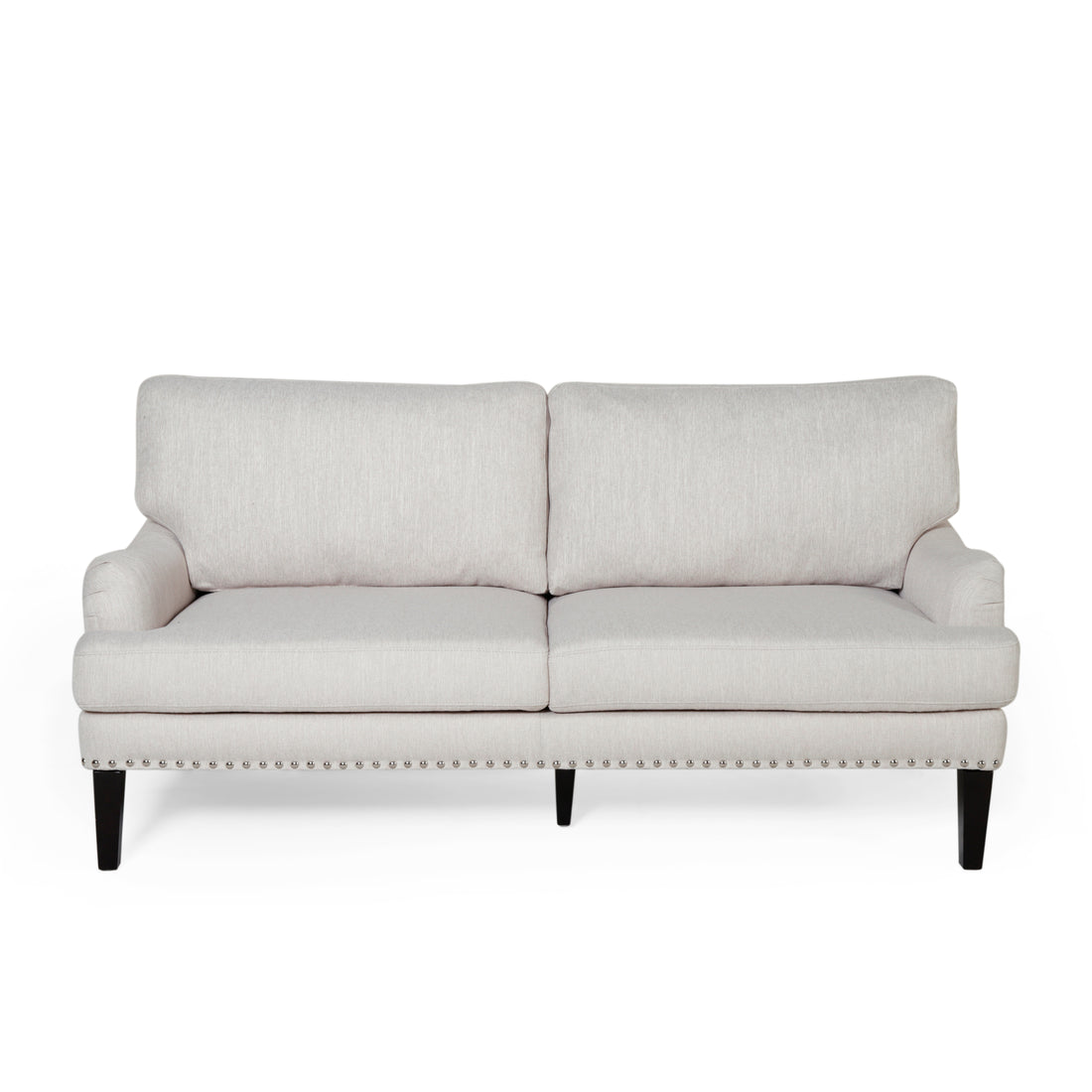 2 Seater Sofa Beige Fabric