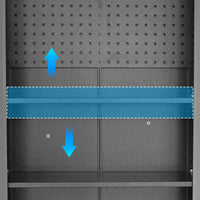 71" Metal Garage Storage Cabinet With Wheels Heavy Duty Tool Storage Cabinet For Home, Office, School, And Garage Organization, Black Gray Black Gray Steel