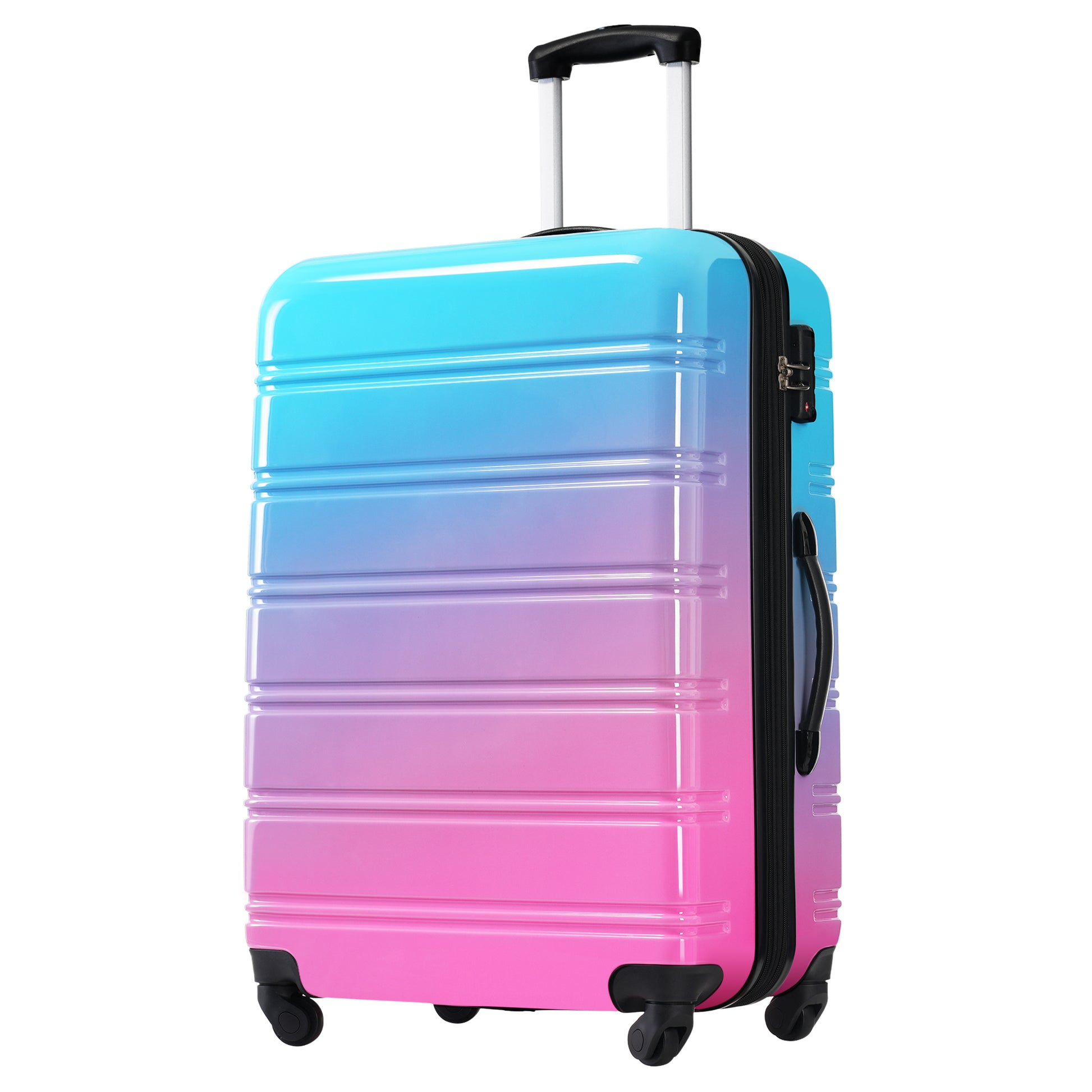 Hardshell Luggage Sets 3 Piece Gradient Color Expandable Suitcase With Spinner Wheels And Tsa Lock Lightweight 20" 24" 28" Available,Blue And Red Blue Red Abs