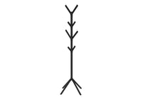 Coat Rack, Hall Tree, Free Standing, 8 Hooks, Entryway, 70"H, Bedroom, Black Metal, Contemporary, Modern Black Metal