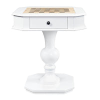 White Game Table With 2 Drawer White White Traditional Wood