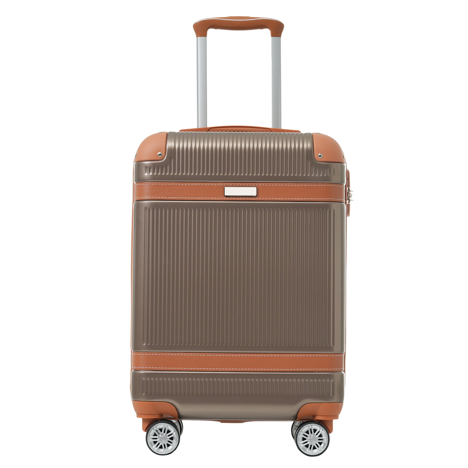 Hardshell Luggage Sets 3 Piece Carry On Suitcase Double Spinner Wheels With Tsa Lock For Men Women, Coppery 20In Coppery Abs