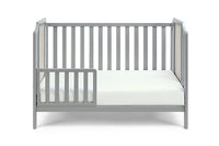 Brees Island 3 In 1 Convertible Crib Gray Graystone Grey Wood