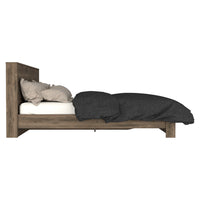 Galanto Full Size Platform Bed Base With Headboard Dark Brown Full Dark Brown Brown Particle Board