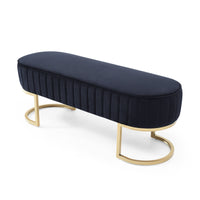 47.24'' Width Modern Ottoman Bench, Upholstered Sherpa Fabric End Of Bed Bench, Shoe Bench Footrest Entryway Bench Coffee Table For Living Room, Bedroom,Beige Black Velvet Bedroom Fiber Foam And Polyester Fiber Pad Velvet