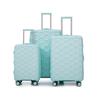 Pp Luggage Sets 3 Piece 20 24 28 , Expandable Carry On Luggage With Tsa Lock Airline Approved, Pp Materials Hard Shell And Lightweight Suitcase With Spinner Wheels Mint Green Mint Green Polypropylene