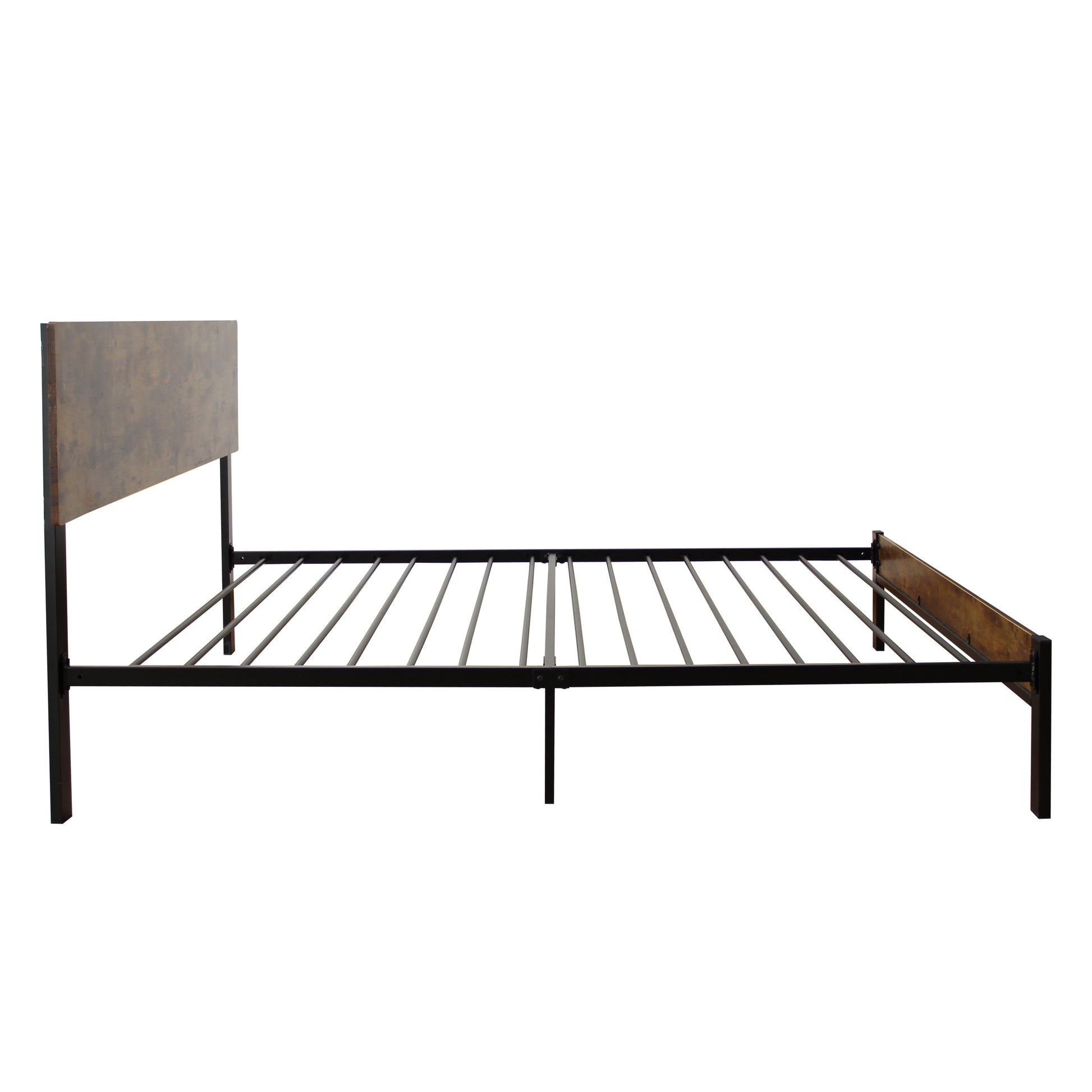 Twin Size Metal Bed Sturdy System Metal Bed Frame,Modern Style And Comfort To Any Bedroom,Black Twin Black Metal & Wood