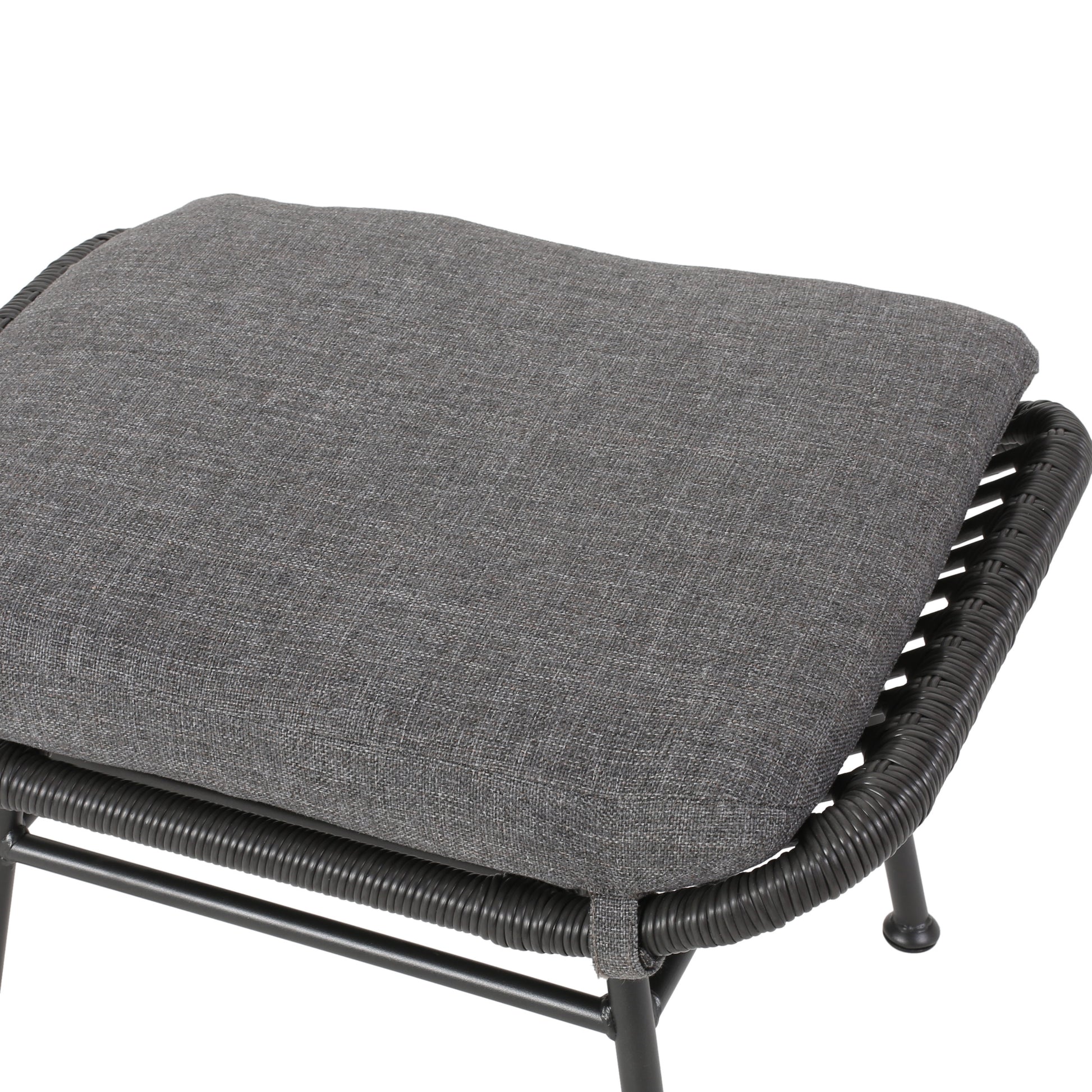 Montana Ottoman Gray Iron Plastic