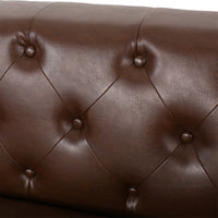 3 Seater Sofa Dark Brown Pu