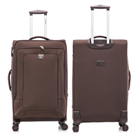 Four Piece Fabric Luggage Set, Expandable Suitcase For Travel, School And Business Trip 20 24 28 32In Coffee Fabric