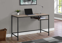 Computer Desk, Home Office, Laptop, 48"L, Work, Brown Laminate, Black Metal, Contemporary, Modern Taupe Mdf