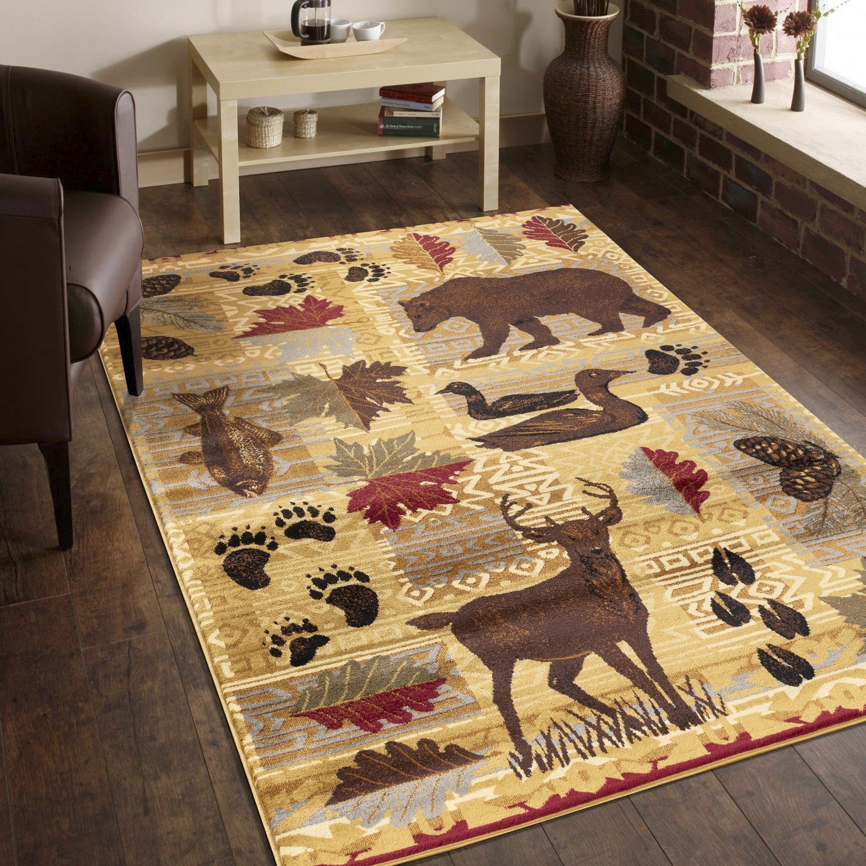 Nature'S Nest Gc Cbl3002 Multi 7 Ft. 10 In. X 10 Ft. 3 In. Lodge Area Rug Beige Polypropylene