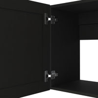 Zurich Cabinet Set, Two Shelves Black Black Particle Board
