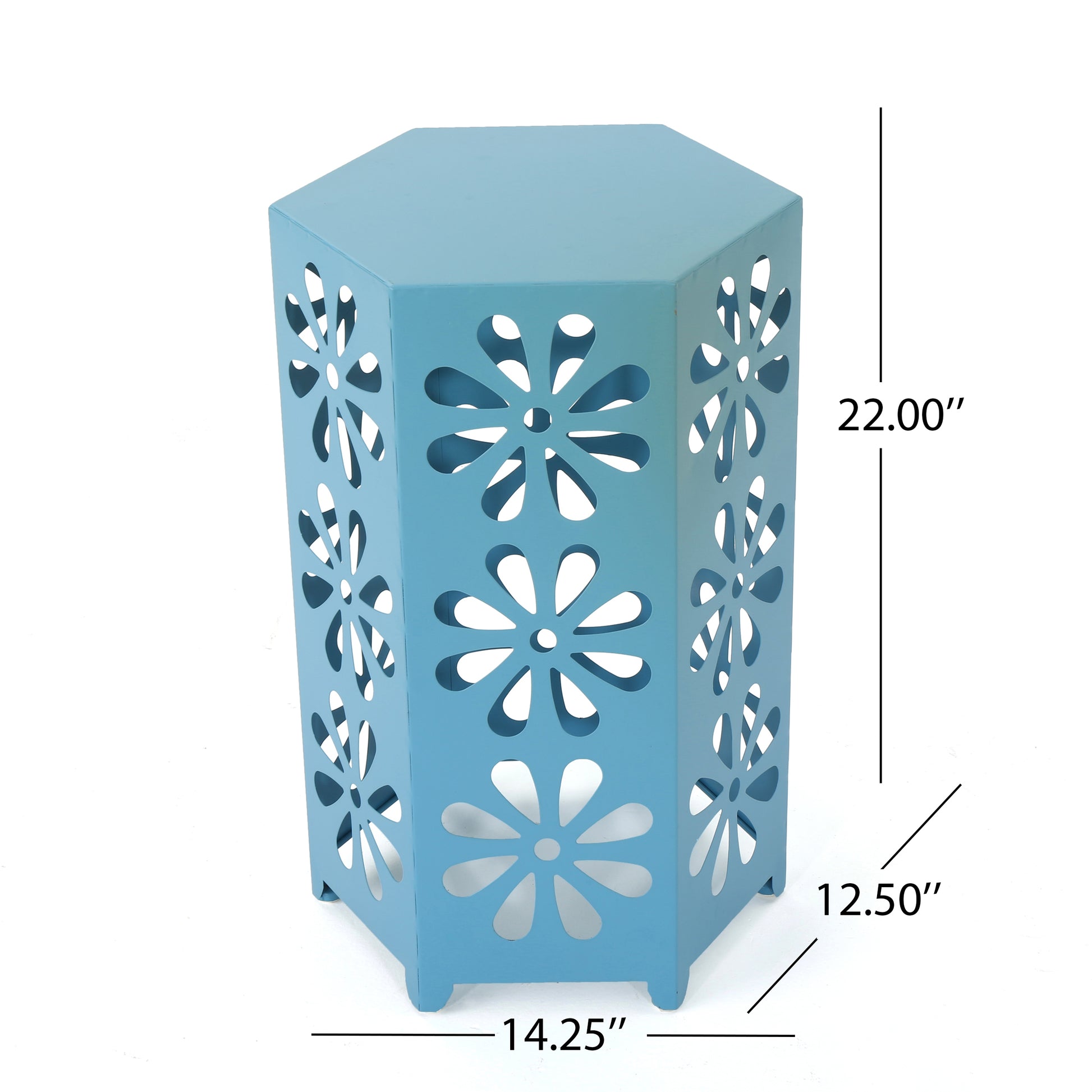 Dandelion 14" Side Table Blue Iron