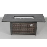 Aluminum Wicker Propane Fire Pit Table Espresso Garden & Outdoor Modern Stone Aluminium