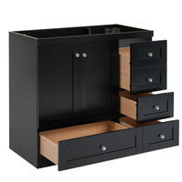 Cabinet Only 36" Black Bathroom Vanity Sink Not Included Black Bathroom Mdf