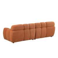 87.4 Length ,35.83" Deepth ,Human Body Structure For Usa People, Marshmallow Sofa,Boucle Sofa ,3 Seater, Light Brownboucle Light Brown Light Brown Wood Primary Living Space Medium Soft Split Back