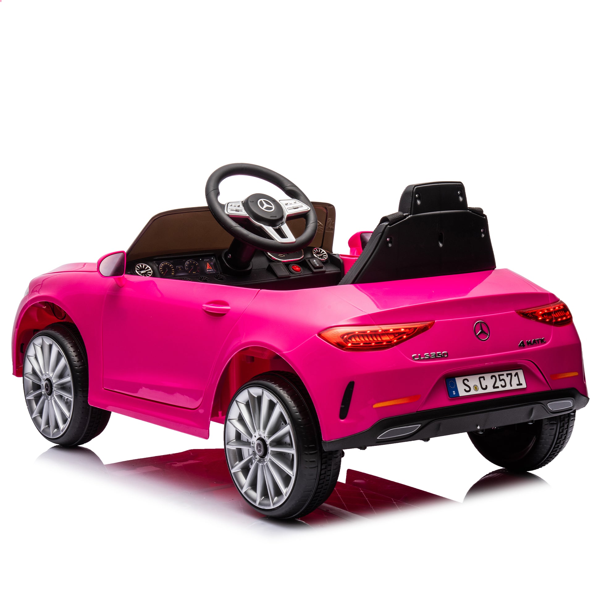 12V Kids Ride On Car W Parents Remote Control,Licensed Mercedes Benz Cls 350 For Kids,Four Wheel Suspension,Power Display,Music,Volume Control,Led Lights,Mp3,Usb Sd For Kids 37 95 Months. Pink 50 99