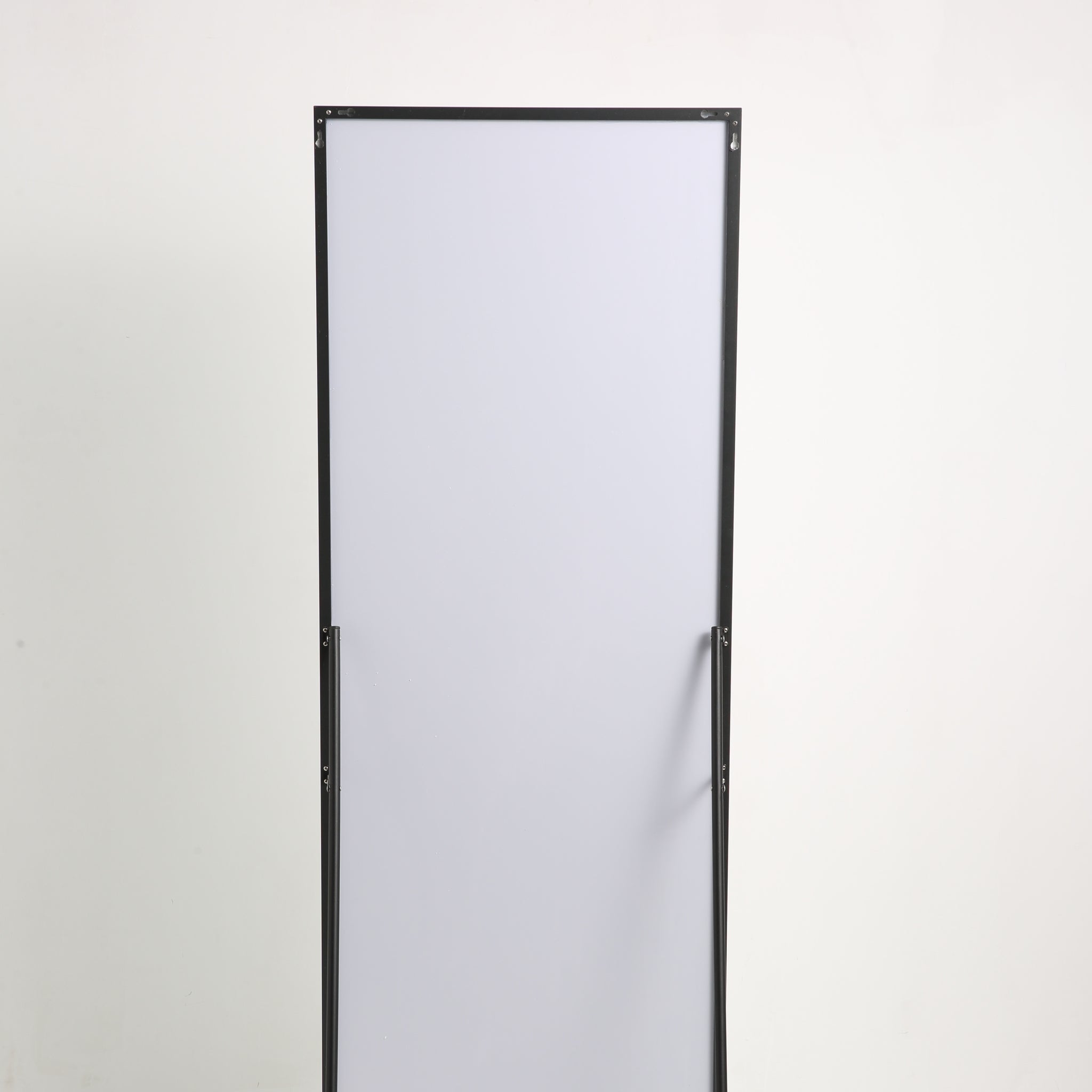 65*24 Inch Floor Mirror Full Length Mirror Ultra Thin Aluminum Alloy Frame Modern Style Standing Hanging Mirror Wall Mounted Mirror Black Modern Glass Metal