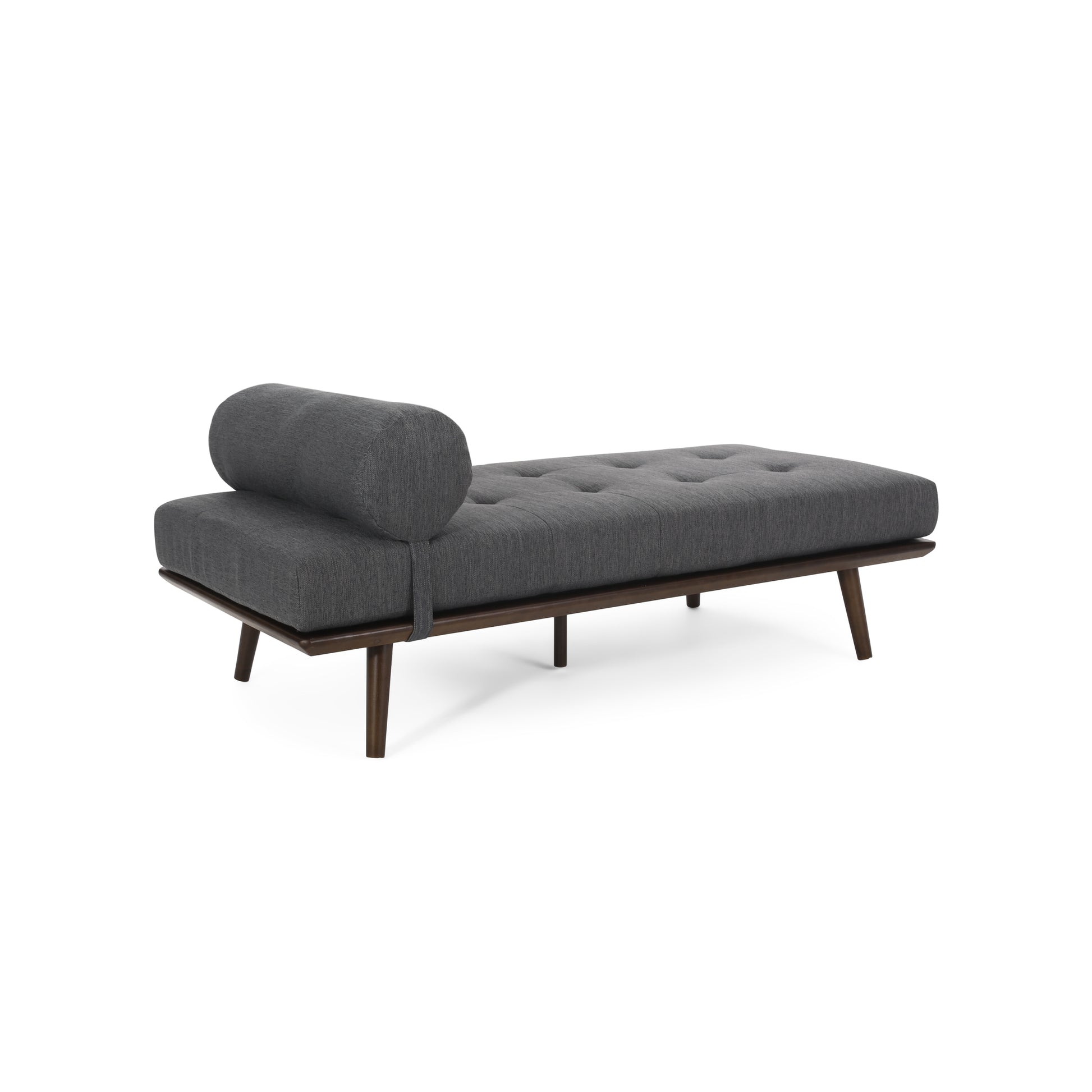 Chaise Lounge Charcoal Fabric