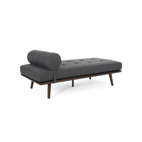 Chaise Lounge Charcoal Fabric