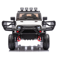 24V Kids Ride On Car W Parents Remote Control,400W Motor,Four Wheel Suspension,Adjustable Speed,Usb,Mp3,Music,Bluetooth,Large Display Screen,Power Display,Portable Handle,Safety Belt For Kids Aged 3