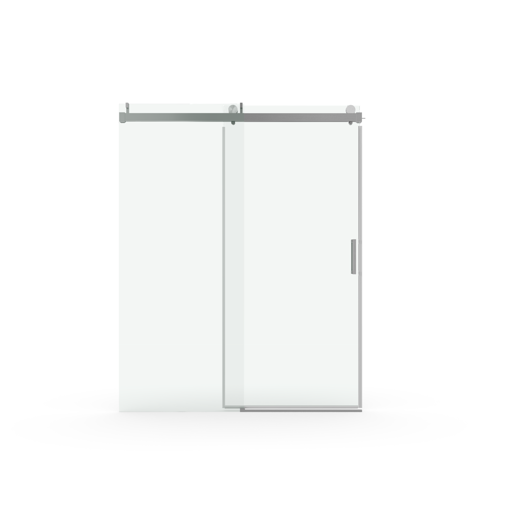 56" 60" W X 76" H Frameless Soft Closing Single Sliding Shower Door, 1 4" 6Mm Tempered Glass With Explosion Proof Coating Via Express Delivery, Chrome 24D01 60Chx Chrome Bathroom Tempered Glass