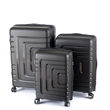 Hardshell Suitcase Spinner Wheels Pp Luggage Sets Lightweight Durable Suitcase With Tsa Lock,3 Piece Set 21 25 29 2305Black Black Abs