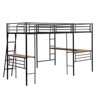 Twin Bed Twin Black Steel