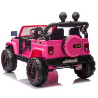 24V Kids Ride On Electric Car W Parents Control,Seat Width 19.09In,2Wd,Rear Suspension,Trunk Storage,Portable Pull Rod,Light&Searchlight,Bluetooth,Usb,Provide A Speed Of 2.5 4Mph For Kids Aged 3 8.