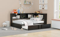 Metal Full Size Daybed With Trundle, Storage Cabinets And Usb Ports, Black Full Black Metal