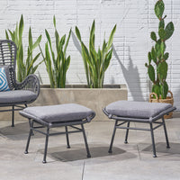 Montana Ottoman Gray Iron Plastic