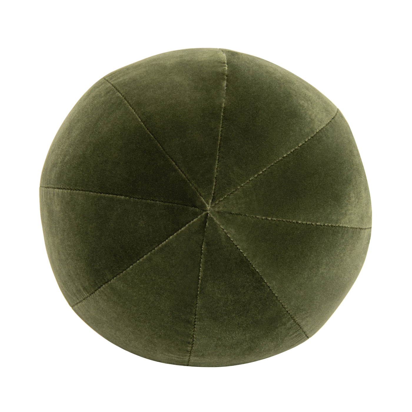 Luna 12" Round Sphere Accent Ball Throw Pillow, Olive Green Performance Velvet Olive Green Polypropylene Velvet