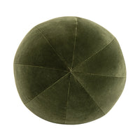 Luna 12" Round Sphere Accent Ball Throw Pillow, Olive Green Performance Velvet Olive Green Polypropylene Velvet