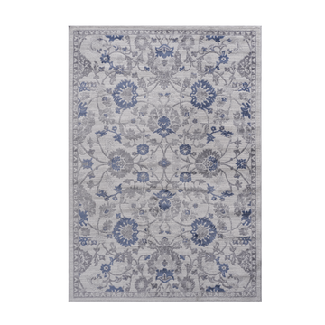 8X10 Blue Silver Oriental Non Shedding Living Room Bedroom Dining Home Office Stylish And Stain Resistant Area Rug Blue Polyester