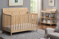 Shailee 4 In 1 Convertible Crib Natural Natural Wood