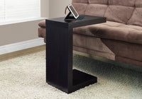 Accent Table, C Shaped, End, Side, Snack, Living Room, Bedroom, Brown Laminate, Contemporary, Modern Espresso Mdf