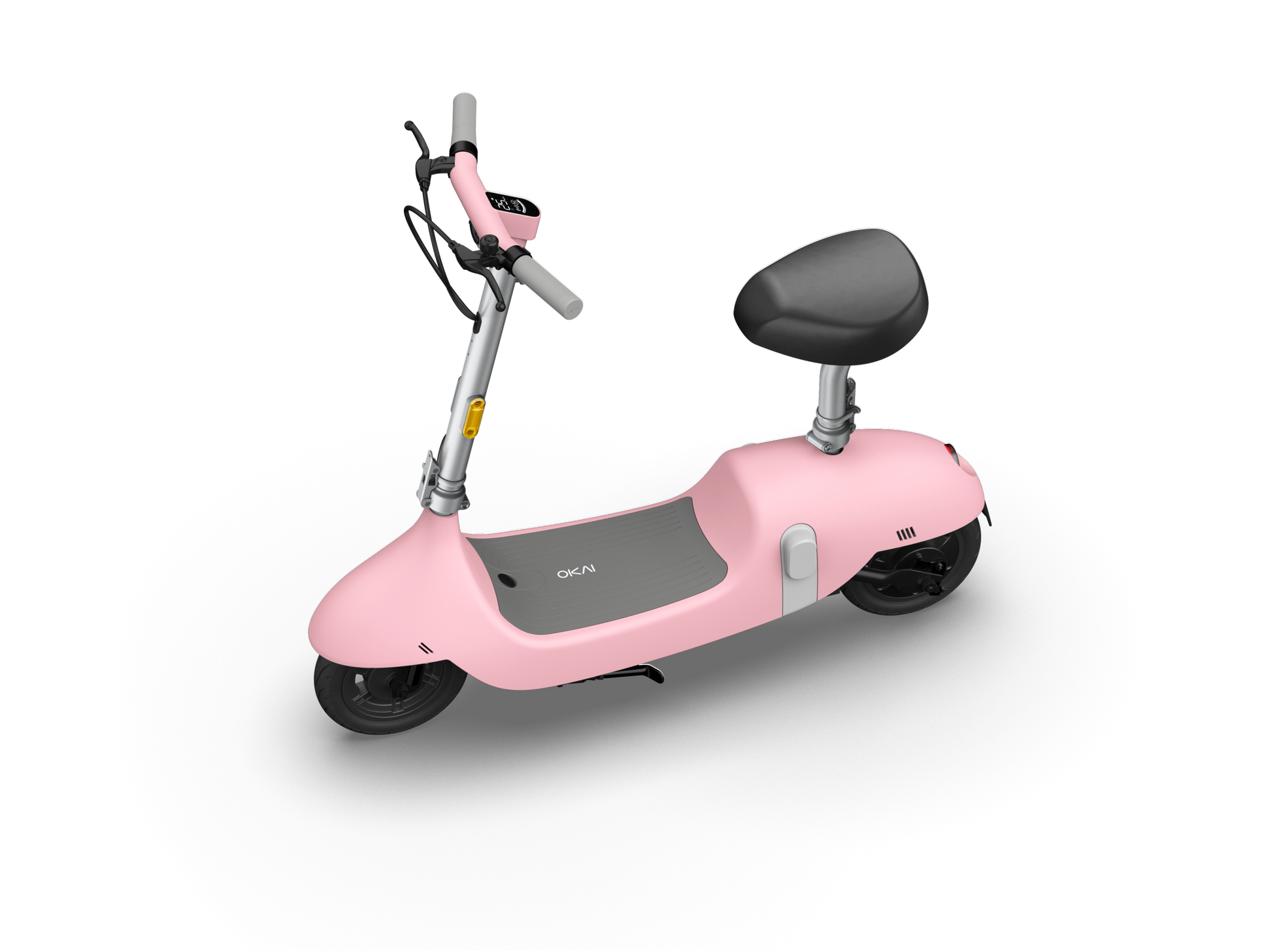 Electric Scooter With Foldable Seat W 35 Miles Operating Range & 15.5Mph Max Speed Pink Pink Aluminum