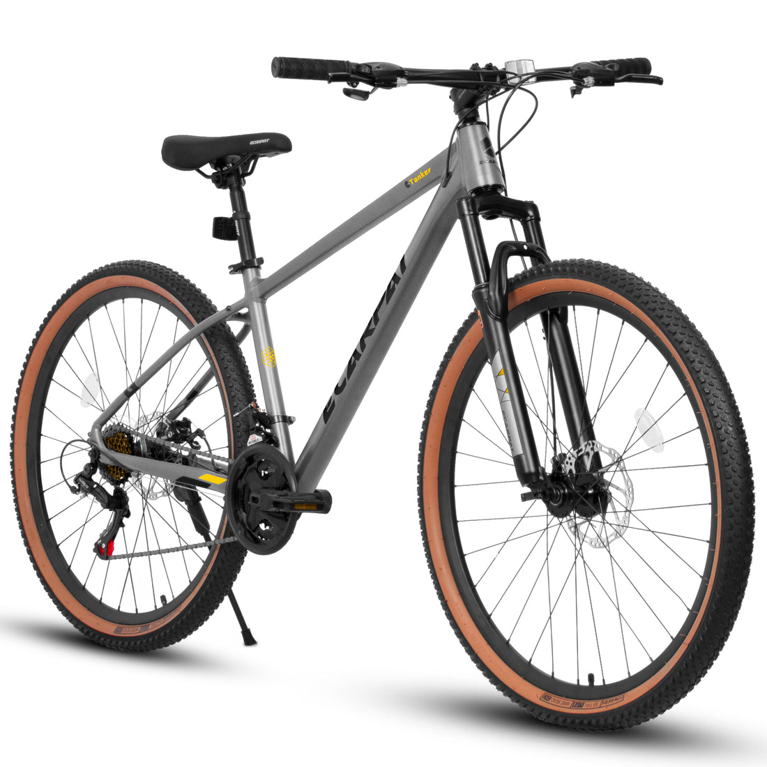 A27312 Mountain Bike 27.5 Inch Wheels, Aluminium Frame 21 Speed Mens Womens Trail Commuter City Mountain Bike, Aluminium Frame Disc Brakes Thumb Shifter Front Fork Bicycles Cycling Gray Without Durable Garden & Outdoor Classic Multifunctional