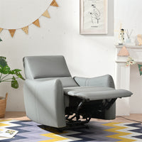 Power Recliner Chair, Wall Hugger Recliner,Zero Wall Recliners,Small Power Recliner For Living Room,Electric Recliner For Small Space,Reclining Sofa For Bedroom Blue Gray Light Brown Wood Primary