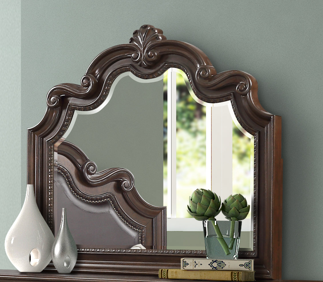 Mohogany Ornate Mirror Mahogany Solid Wood Mdf Glass