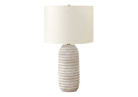 Lighting, 28"H, Table Lamp, Cream Resin, Ivory Cream Shade, Transitional Cream Polyresin
